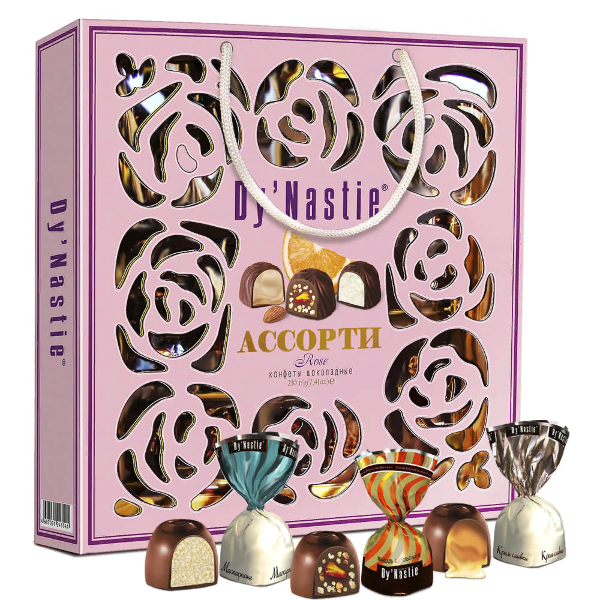 №3 Династия Сумка 170г Конфеты "Ассорти ROSE"    в Ессентуках