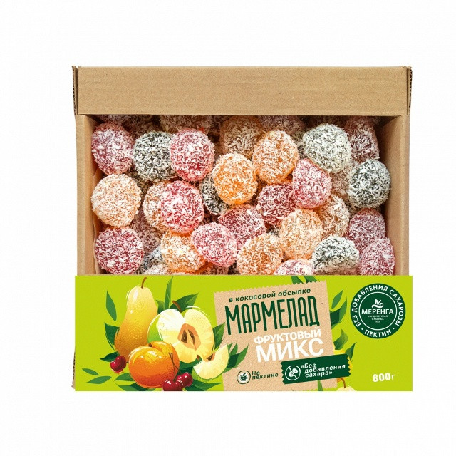  Меренга Мармелад в кокосовой обсыпке Фруктовый микс , 800г     в Ессентуках