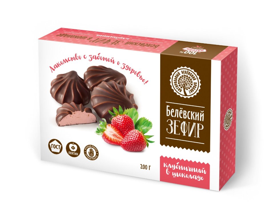   Зефир Белев 200г в шоколаде КЛУБНИЧНЫЙ      в Ессентуках