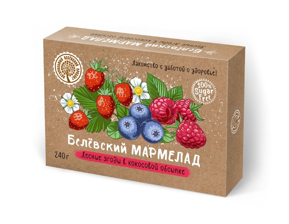  Мармелад белевский на фруктозе 240г "ЛЕСНЫЕ ЯГОДЫ"  в Ессентуках