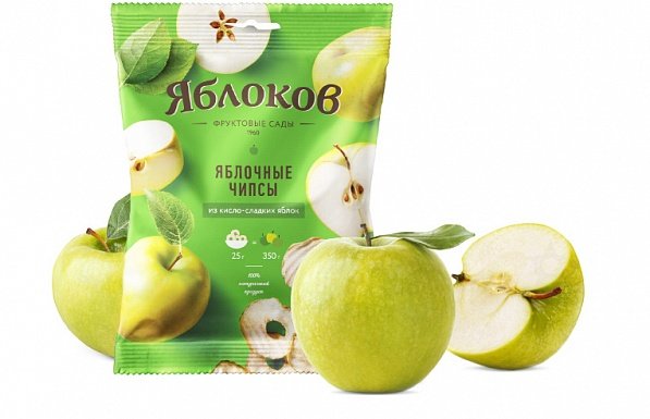 №2 Яблочные чипсы из кисло-сладких яблок 25г в Ессентуках
